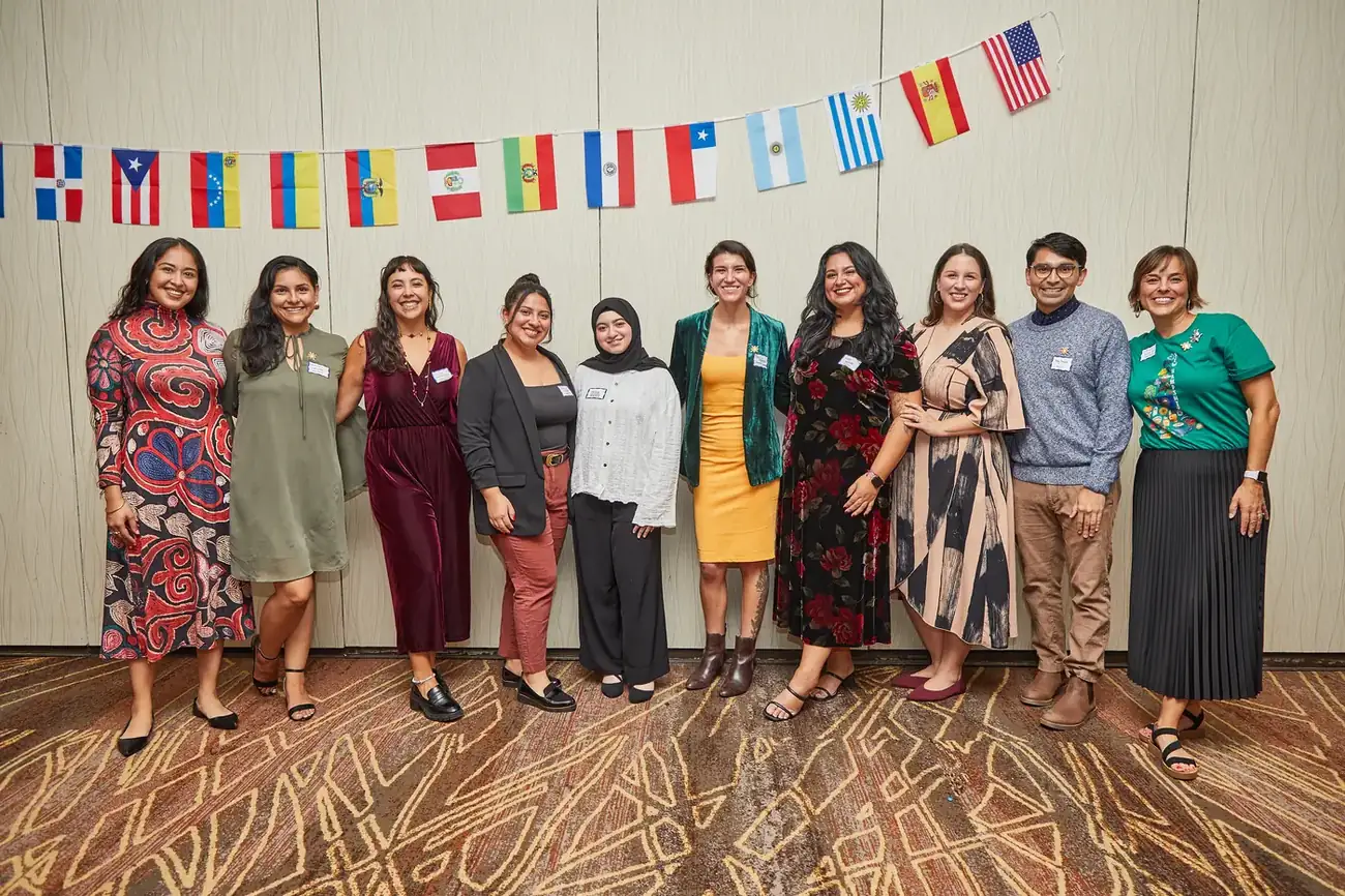 LatinxEd staff and fellows together at the Latine Education Summit